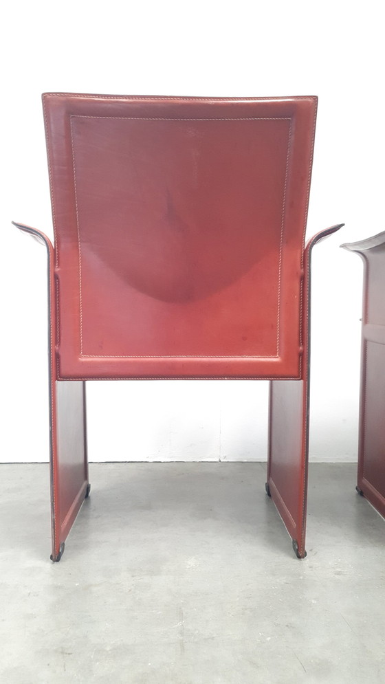 Image 1 of 4x Matteo Grassi Korium cognac Sattelleder Tito Agnoli Italien 70s