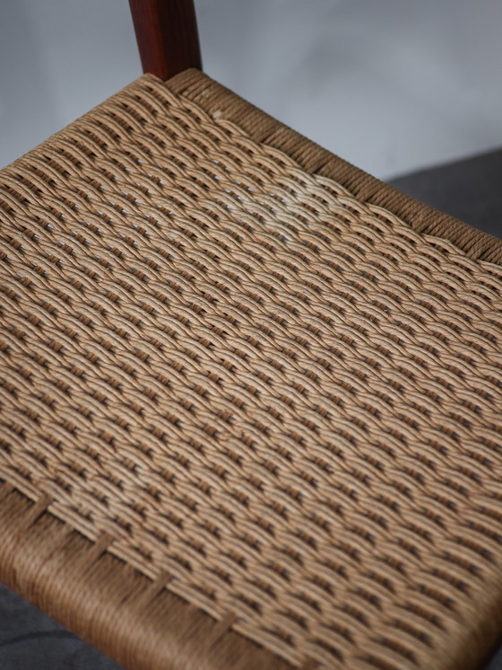 Image 1 of 4x N.O. Møller Esszimmerstühle 71 papercord teak