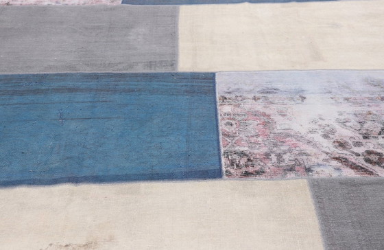 Image 1 of Gefärbter Patchwork-Perserteppich Zeitgenössisches Design - Modern Home Decor