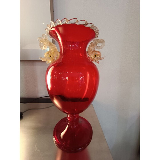 Image 1 of Vintage-Vase mit Delphinköpfen von Venir, Italien 1960