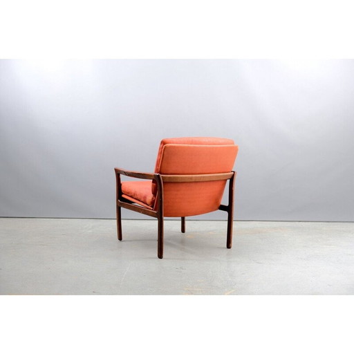Alter roter Ledersessel von Walter Knoll, Deutschland 1960