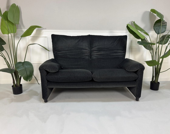 Image 1 of Cassina Maralunga Designer Sofa Stoff Grau Schwarz