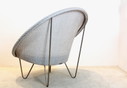 Lloyd Loom Lounge Chair in Weißgrau