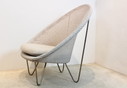 Lloyd Loom Lounge Chair in Weißgrau