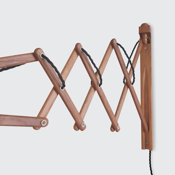 Image 1 of Vintage Akkordeon-Wandleuchte von Erik Hansen für Klint, Dänemark