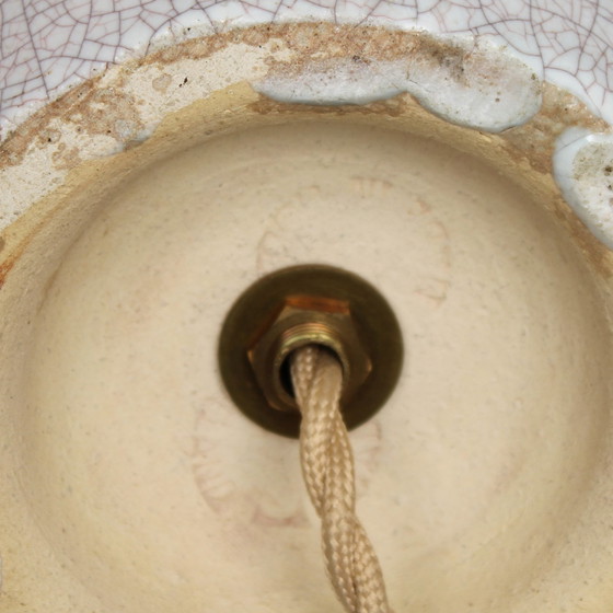 Image 1 of Pieter Groeneveldt – cremefarbener Lampensockel aus Steingut mit Schirm