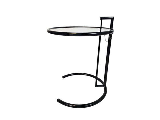 Image 1 of Design Beistelltisch - Eileen Gray Style - Metall - Glas - 80s