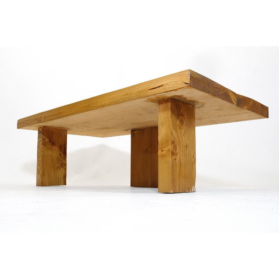 Image 1 of Vintage Couchtisch aus massiver Kiefer, 1970-1980