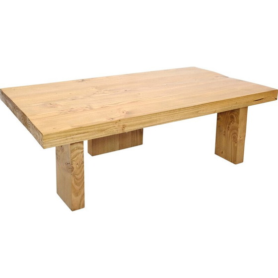 Image 1 of Vintage Couchtisch aus massiver Kiefer, 1970-1980