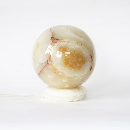 Vintage Onyx Ball Tischlampe