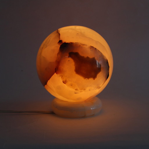 Vintage Onyx Ball Tischlampe