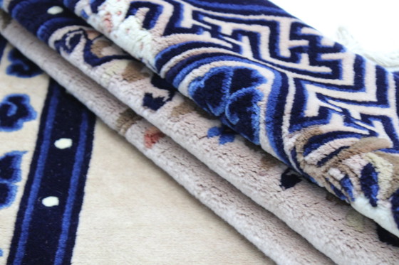 Image 1 of Original Handgeknüpfter Alte China Peking Art Modern 202 X 140 Cm Top Zustand