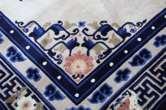 Image 1 of Original Handgeknüpfter Alte China Peking Art Modern 202 X 140 Cm Top Zustand
