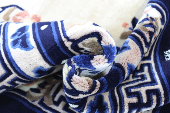 Image 1 of Original Handgeknüpfter Alte China Peking Art Modern 202 X 140 Cm Top Zustand