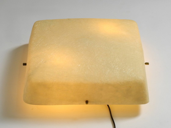 Image 1 of Wunderschöne Mid Century Modern Quadratische Fiberglas-Decken- oder Wandlampe