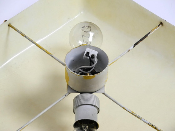 Image 1 of Wunderschöne Mid Century Modern Quadratische Fiberglas-Decken- oder Wandlampe