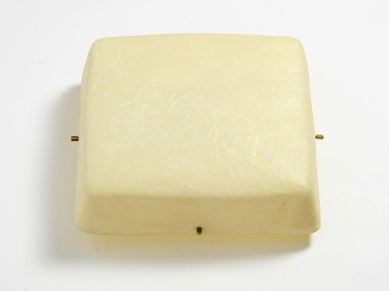 Image 1 of Wunderschöne Mid Century Modern Quadratische Fiberglas-Decken- oder Wandlampe