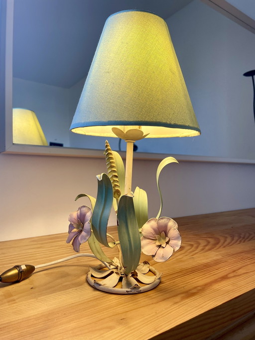 Vintage Lampe Italienisches Design - Blumen Und Blätter