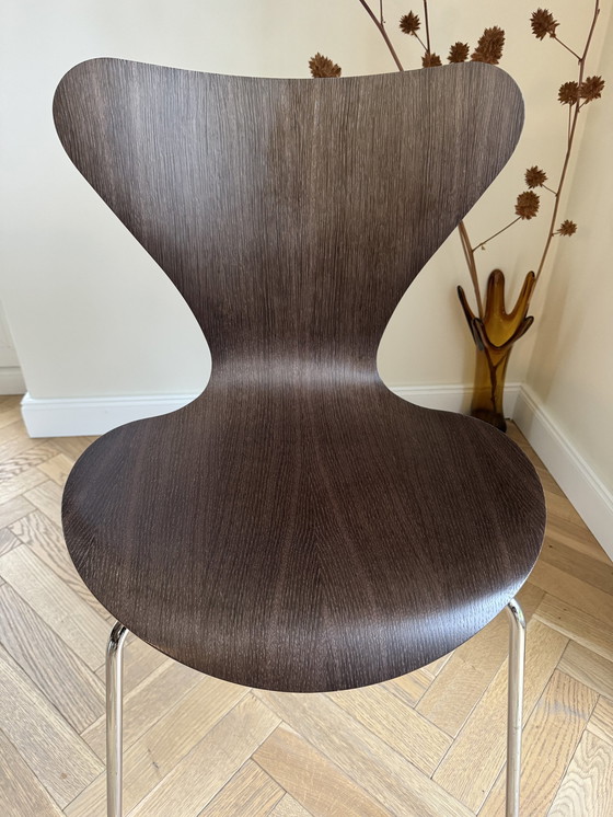 Image 1 of 4x Fritz Hansen Serie 7 Eiche Dunkel