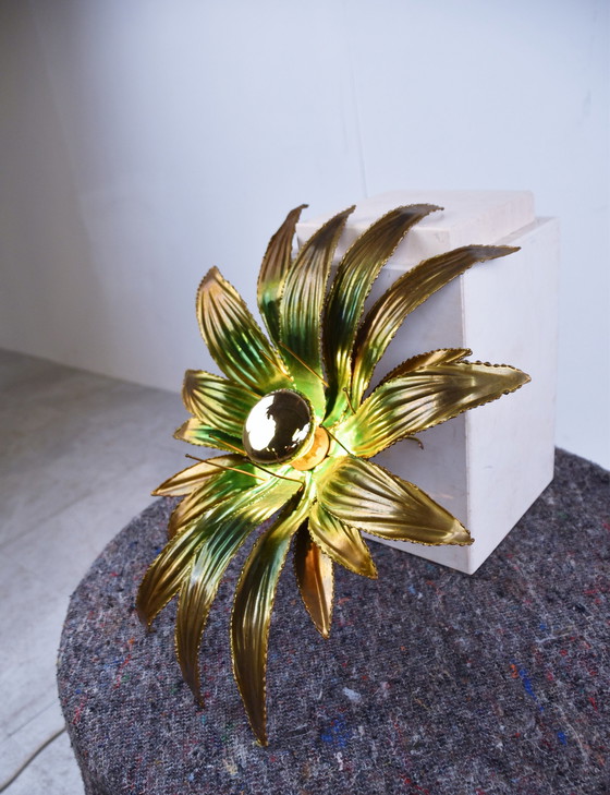 Image 1 of Maison Jansen Blumenwandlampe