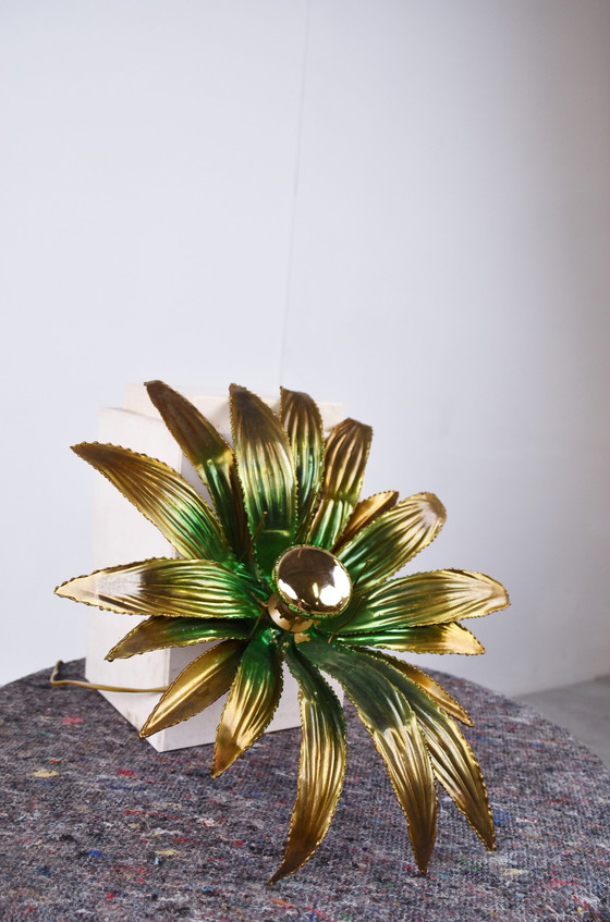 Image 1 of Maison Jansen Blumenwandlampe