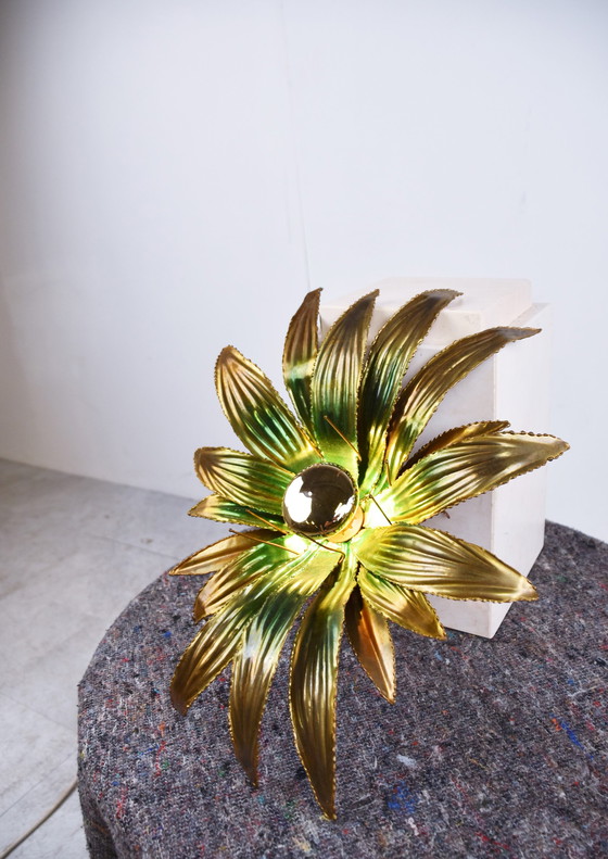 Image 1 of Maison Jansen Blumenwandlampe