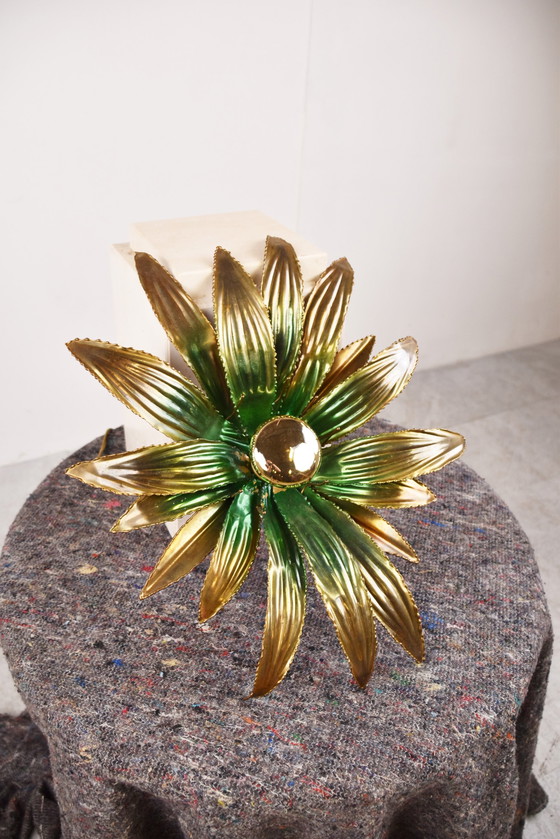 Image 1 of Maison Jansen Blumenwandlampe