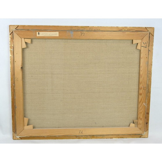 Image 1 of Vintage-Ölgemälde auf Leinwand mit Strand- und Meeresmotiv von Sixten Wiklund, 1950