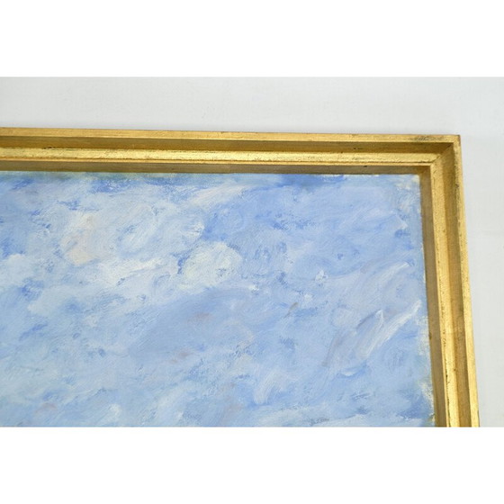 Image 1 of Vintage-Ölgemälde auf Leinwand mit Strand- und Meeresmotiv von Sixten Wiklund, 1950