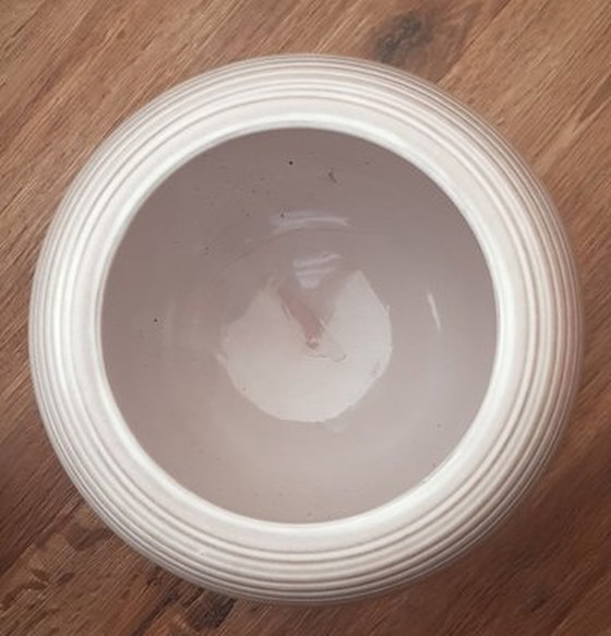 Image 1 of Vase mit Rillen aus Karlsruher Majolika, 1960er Jahre