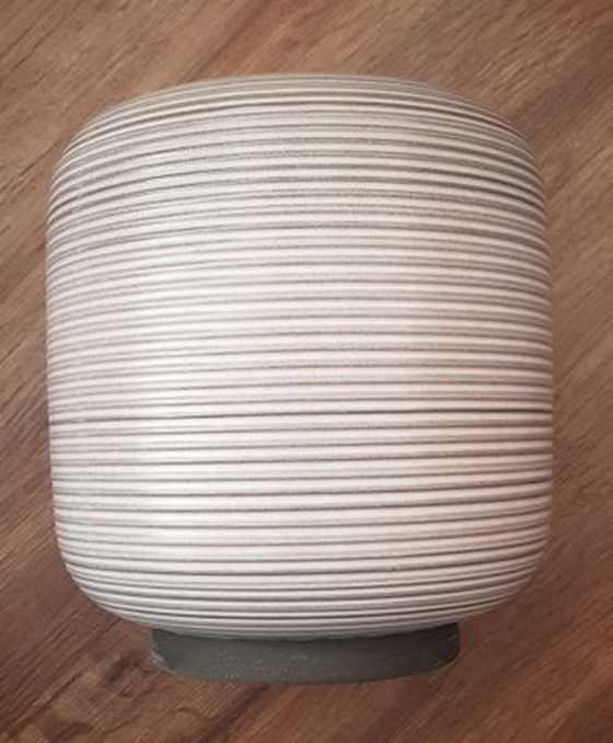 Image 1 of Vase mit Rillen aus Karlsruher Majolika, 1960er Jahre