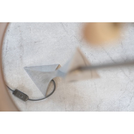 Image 1 of Satz von 3 Tischlampen aus Stoff und Metall von A. Tonello und A. Montagna Grillo, Italien 1970