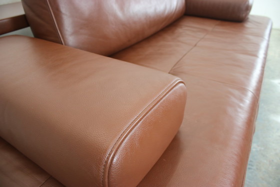 Image 1 of Rolf Benz Dono Couch Zweisitzer Braun Leder Sofa Ausziehbar Liege