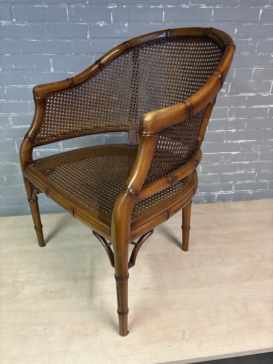 Image 1 of Faux Bamboo Armchair mit passendem Sitzkissen