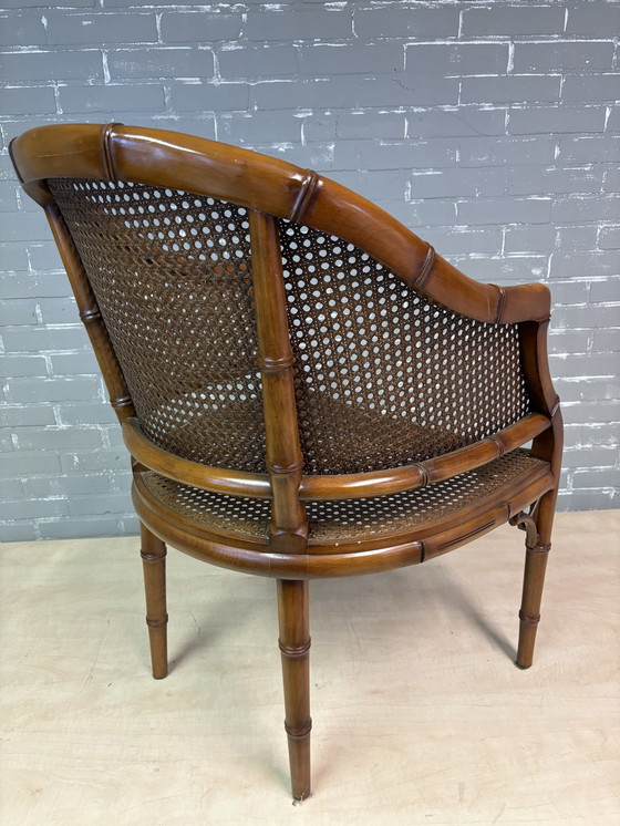 Image 1 of Faux Bamboo Armchair mit passendem Sitzkissen