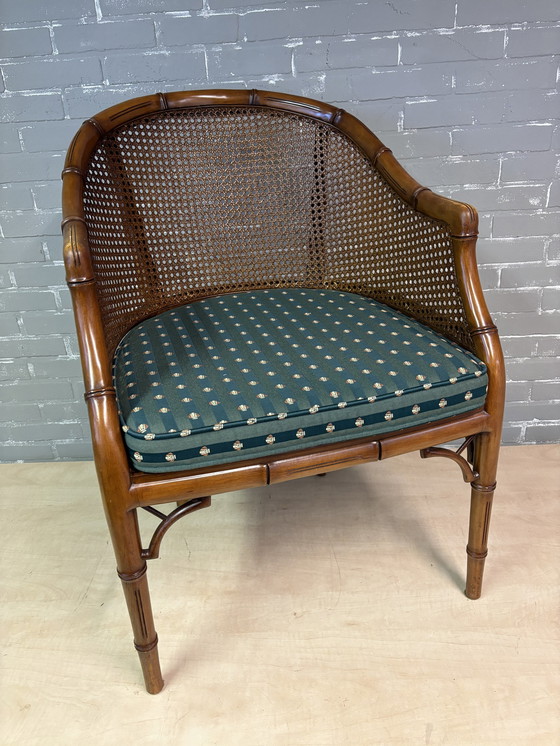 Image 1 of Faux Bamboo Armchair mit passendem Sitzkissen