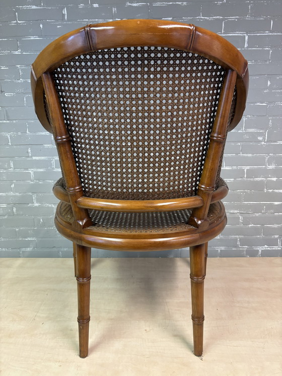 Image 1 of Faux Bamboo Armchair mit passendem Sitzkissen