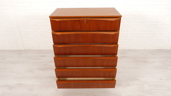 Image 1 of Vintage Dänische Kommode | Teak | 6 Schubladen | 106 Cm