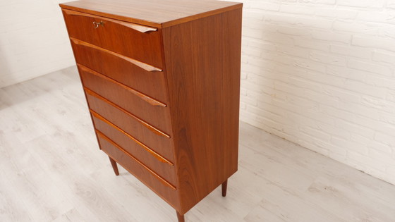 Image 1 of Vintage Dänische Kommode | Teak | 6 Schubladen | 106 Cm