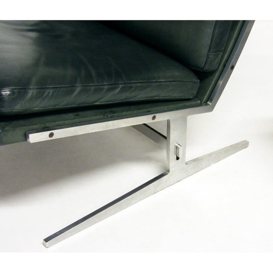 Image 1 of Paar Vintage-Sessel Bo-561 aus Stahl und Leder von Preben Fabricius und Jorgen Kastholm für Bo-Ex, 1960er Jahre