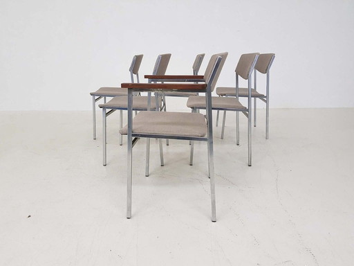 6x Vintage Eetkamerstoel