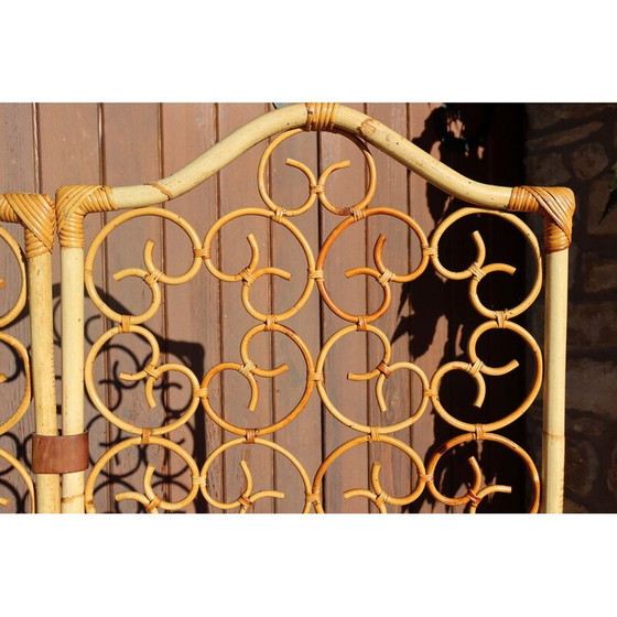 Image 1 of Vintage rattan screen, Italy 1960