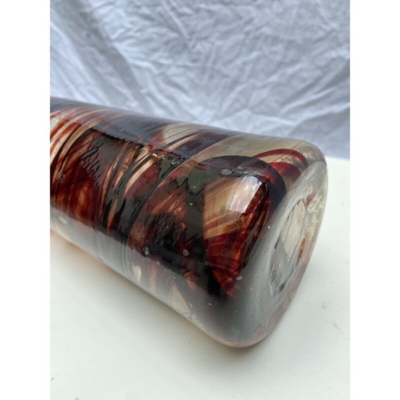 Image 1 of Rote Schneckenvase, Vintage, von Serge Mansau für Murano
