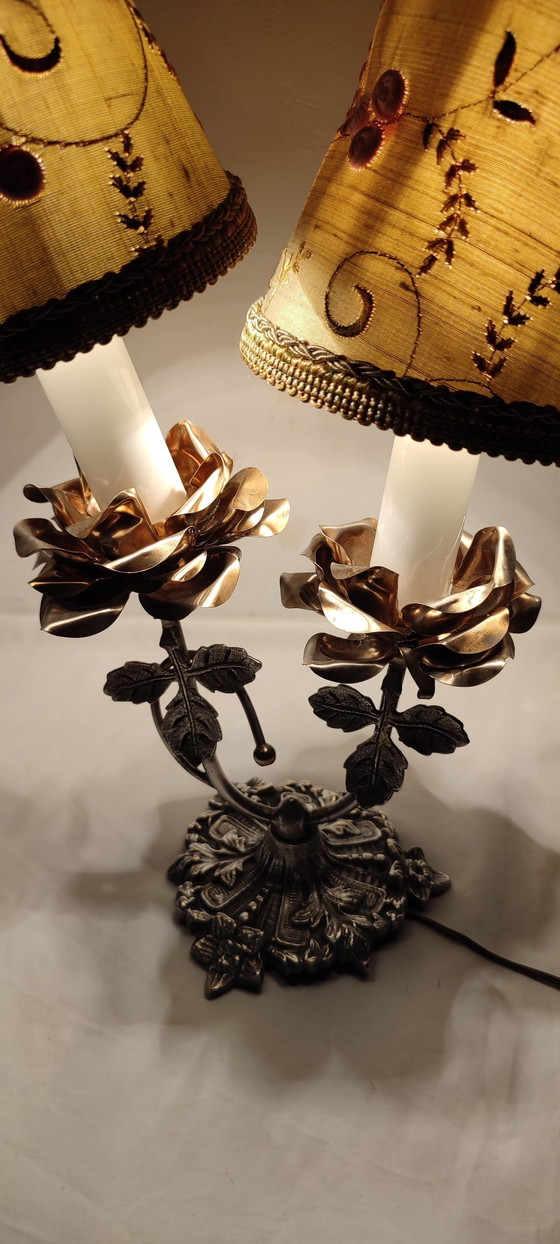 Image 1 of Tischlampe aus Metall. Spanien, 1970S.