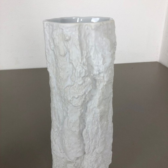 Image 1 of Paar Vasen aus Porzellan OP Art, Brutalist, von Bareuthe Waldsassen, Deutschland 1970