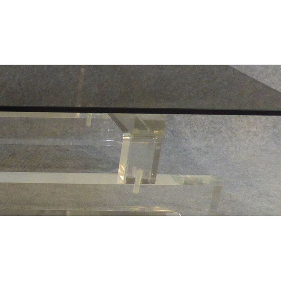 Image 1 of Vintage Couchtisch aus Glas und Plexiglas von Michel Dumas, 1970