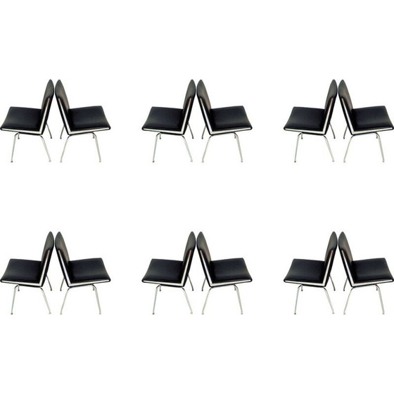 Image 1 of Satz von 12 Sesseln "Airport" von Hans J. Wegner von A.P. Stolen, 1960er Jahre