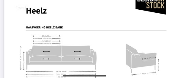 Image 1 of Design On Stock Heelz 4P Bank inkl. Fußhocker