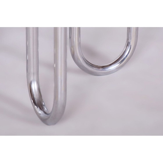 Image 1 of Runder Bauhaus Couchtisch aus Fichte und Nussbaum von Robert Slezák für Slezak Factories, Tschechoslowakei 1930