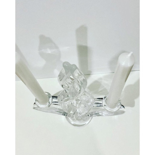 Vintage-Kristall-Kerzenhalter aus Valves